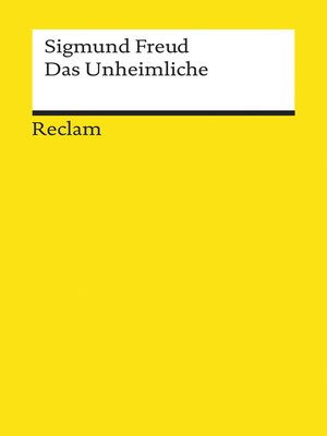 cover image of Das Unheimliche